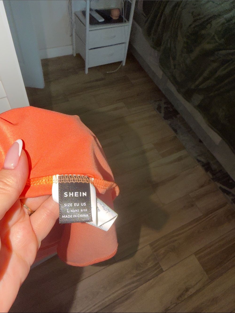 SHEIN Orange High-Low Wrap dress with Front Slit - Picture 4 of 4